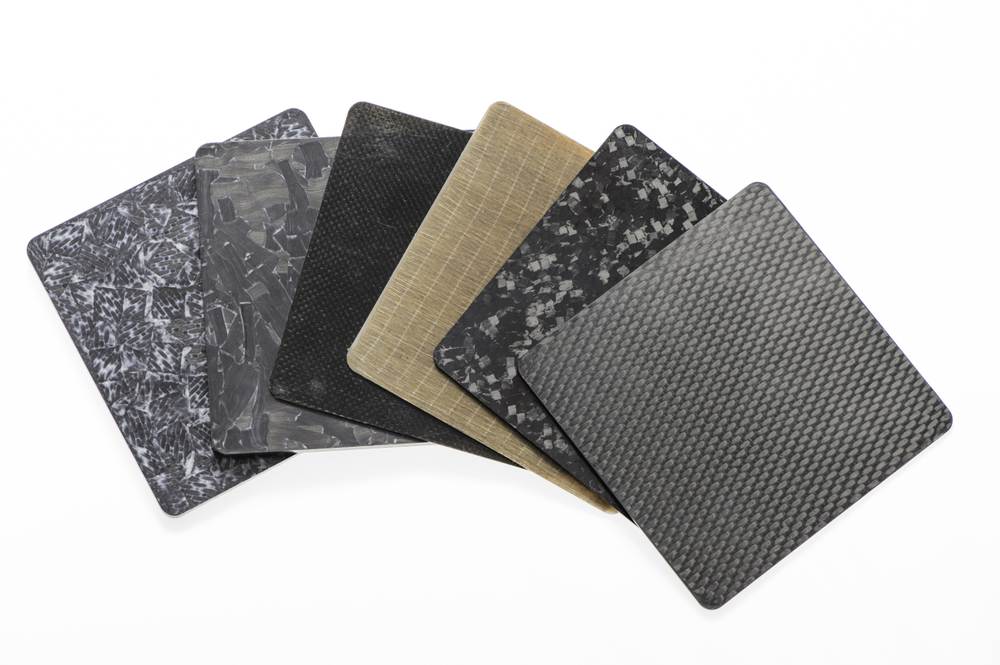 Fächer mit Platten aus verschiedenen thermoplastisch gepressten Faserverbundwerkstoffen