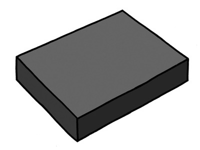 Abstrakte Illustration einer schwarzen Composite Leichtbauplatte produziert mit der x-BLOC Composite Technologie